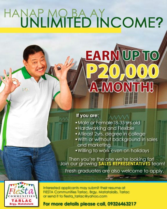 Hanap mo ba ay unlimited income?  Earn up to PHP 20,000 A MONTH!