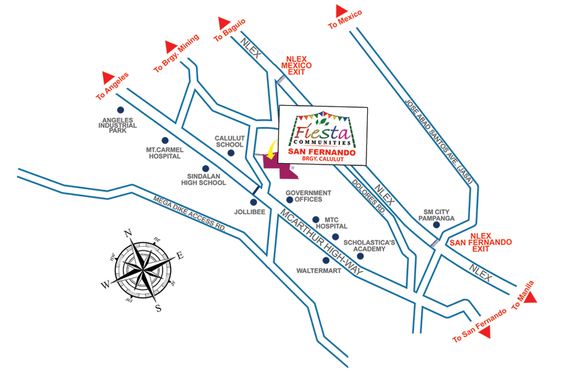 Fiesta Communities Calulut Vicinity Map
