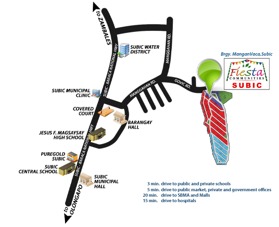 Fiesta Communities Subic Location Map