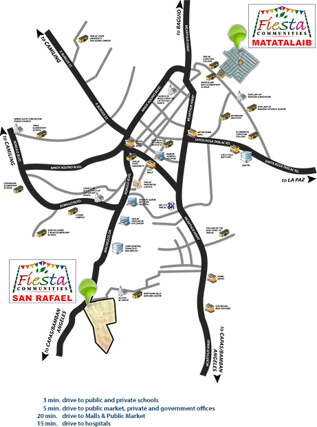 Fiesta Communities San Rafael Location Map Brgy. San. Rafael, Tarlac City Fiesta Communities San Rafael Location Map Brgy. San. Rafael, Tarlac City
